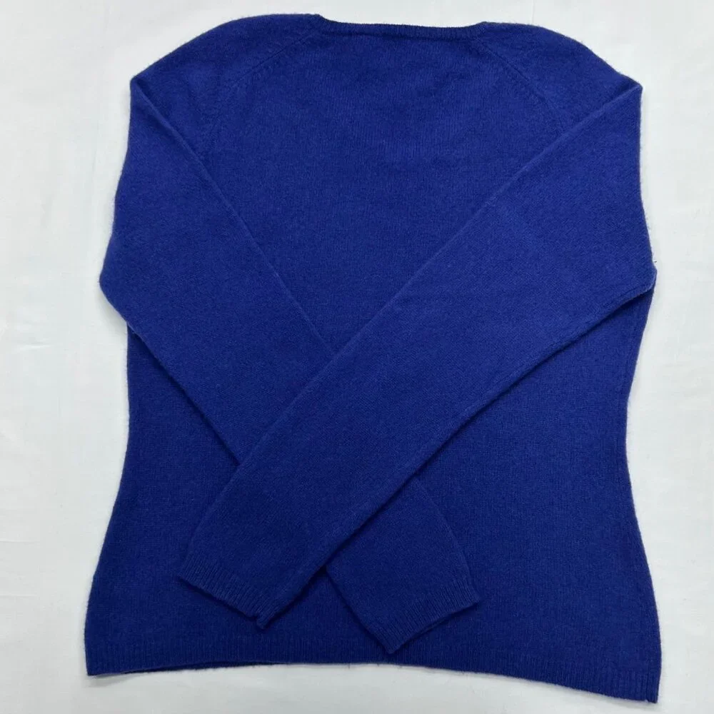 Lambswool Women's Sweater By Gap XL Dark Purple V-Neck